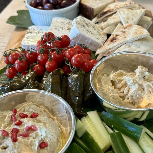Testing out a Mediterranean Mezze Platter