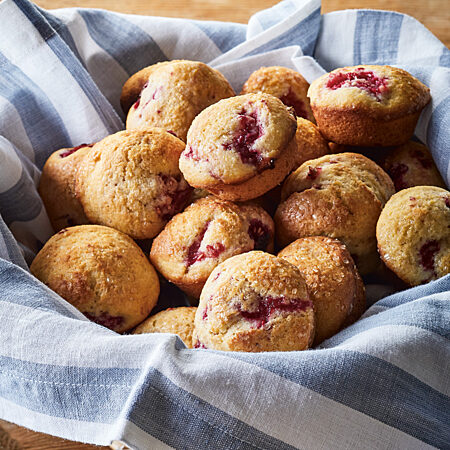 raspberry corn muffins