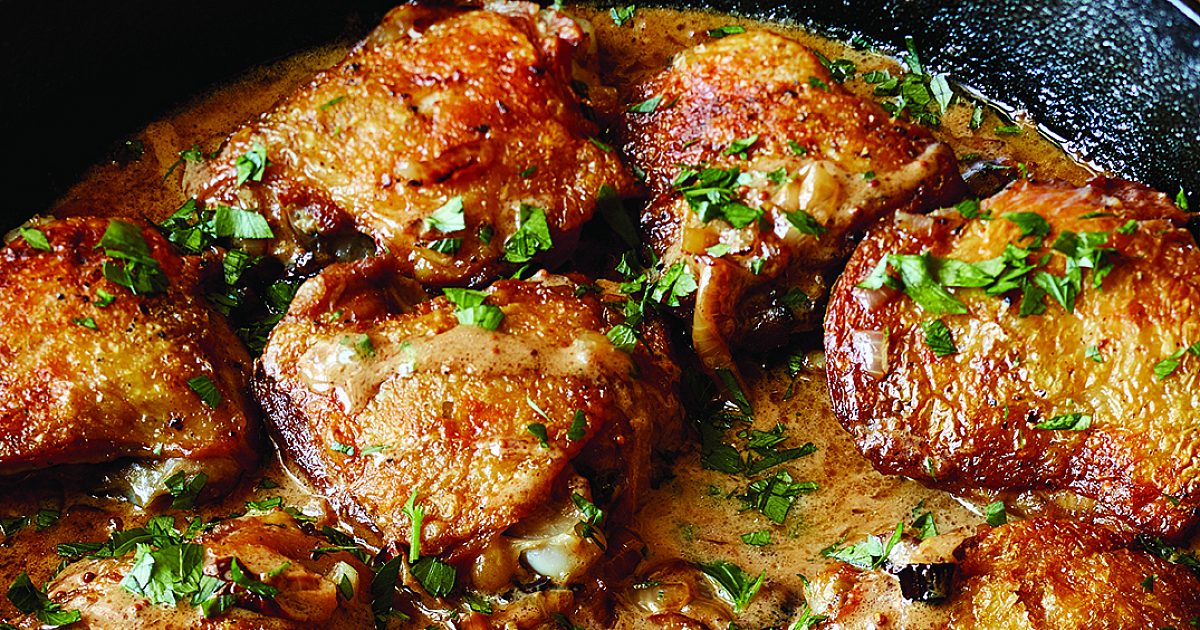 Chicken Thighs with Creamy Mustard Sauce  | Recipes-image