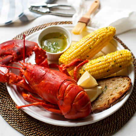 Perfect Poached Lobster & Corn with Tarragon Butter