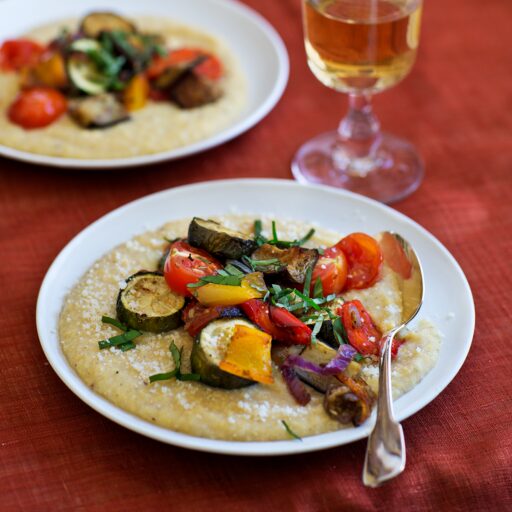 Roasted Ratatouille with Polenta (Video)