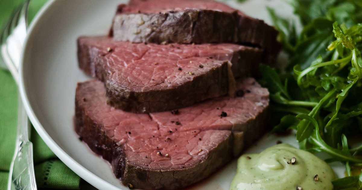 Slow-Roasted Filet of Beef with Basil Parmesan Mayonnaise | Recipes-image