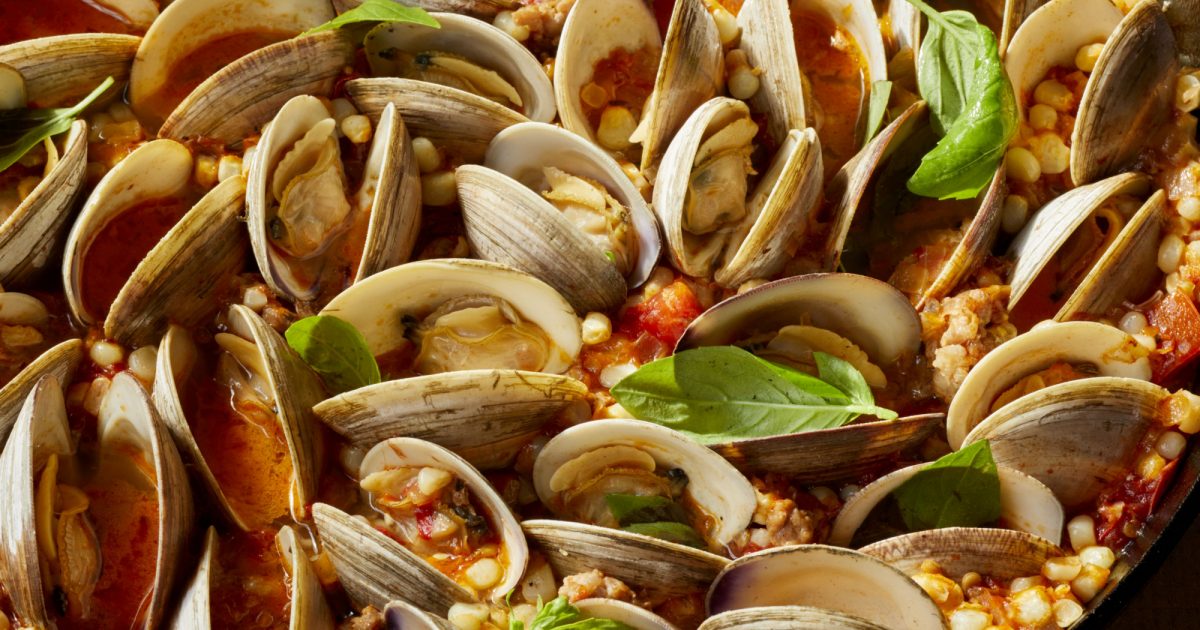Barefoot Contessa Summer Skillet with Clams, Sausage & Corn